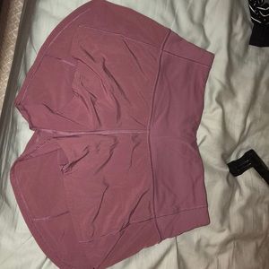 High waisted pink lululemon shorts size 2